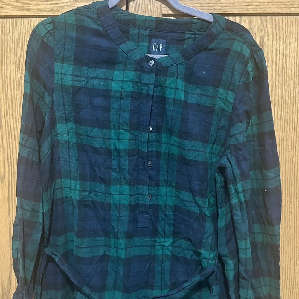 Gap black plaid dress.